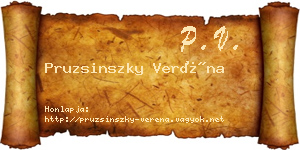 Pruzsinszky Veréna névjegykártya